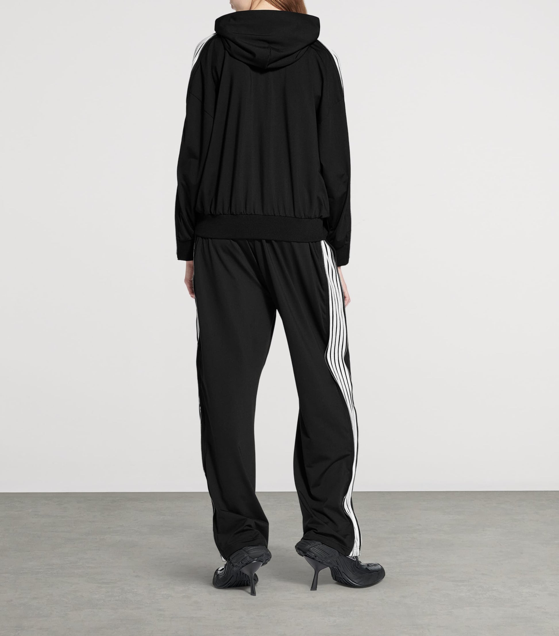 Balenciaga Black Zipped Zip-Up Hoodie