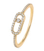 Yellow Gold and Diamond Move Uno Ring
