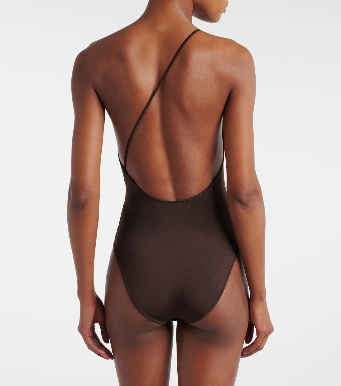 Saint Laurent - One-shoulder satin bodysuit