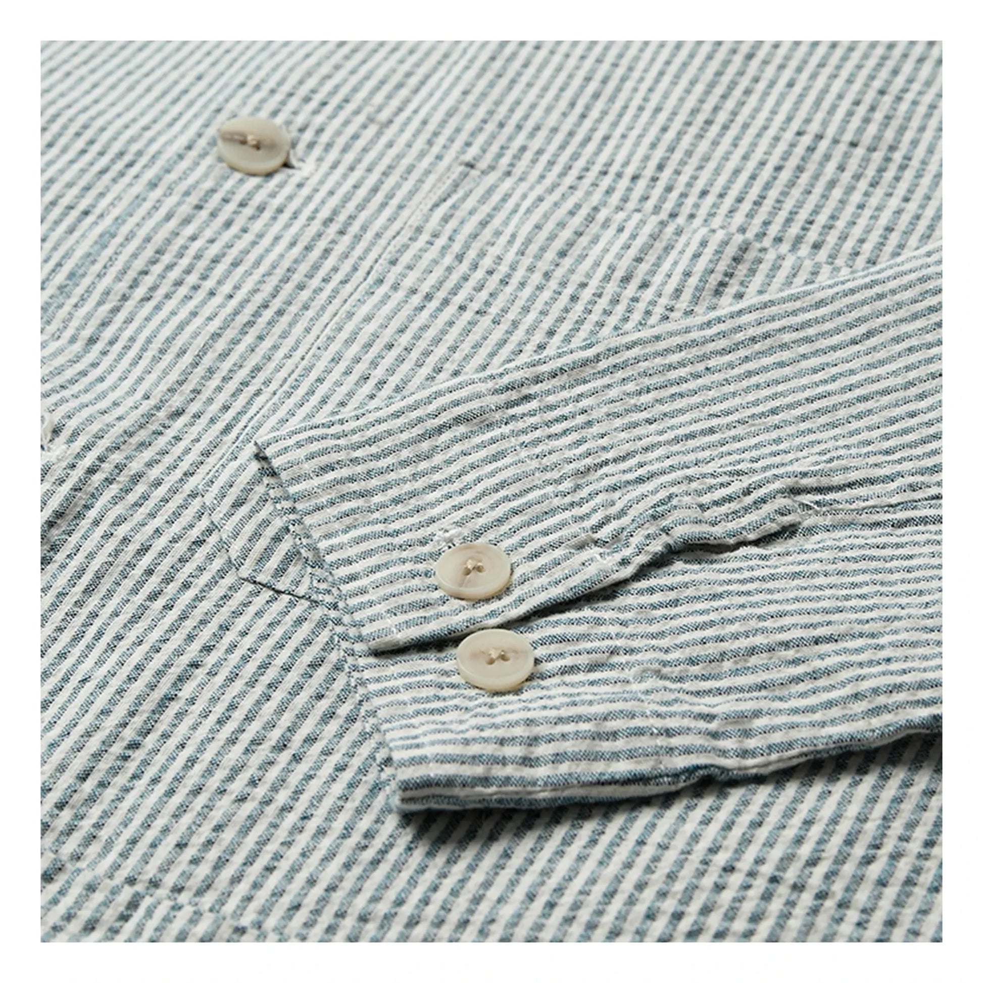 Anerkjendt - Akodin striped overshirt | Light grey