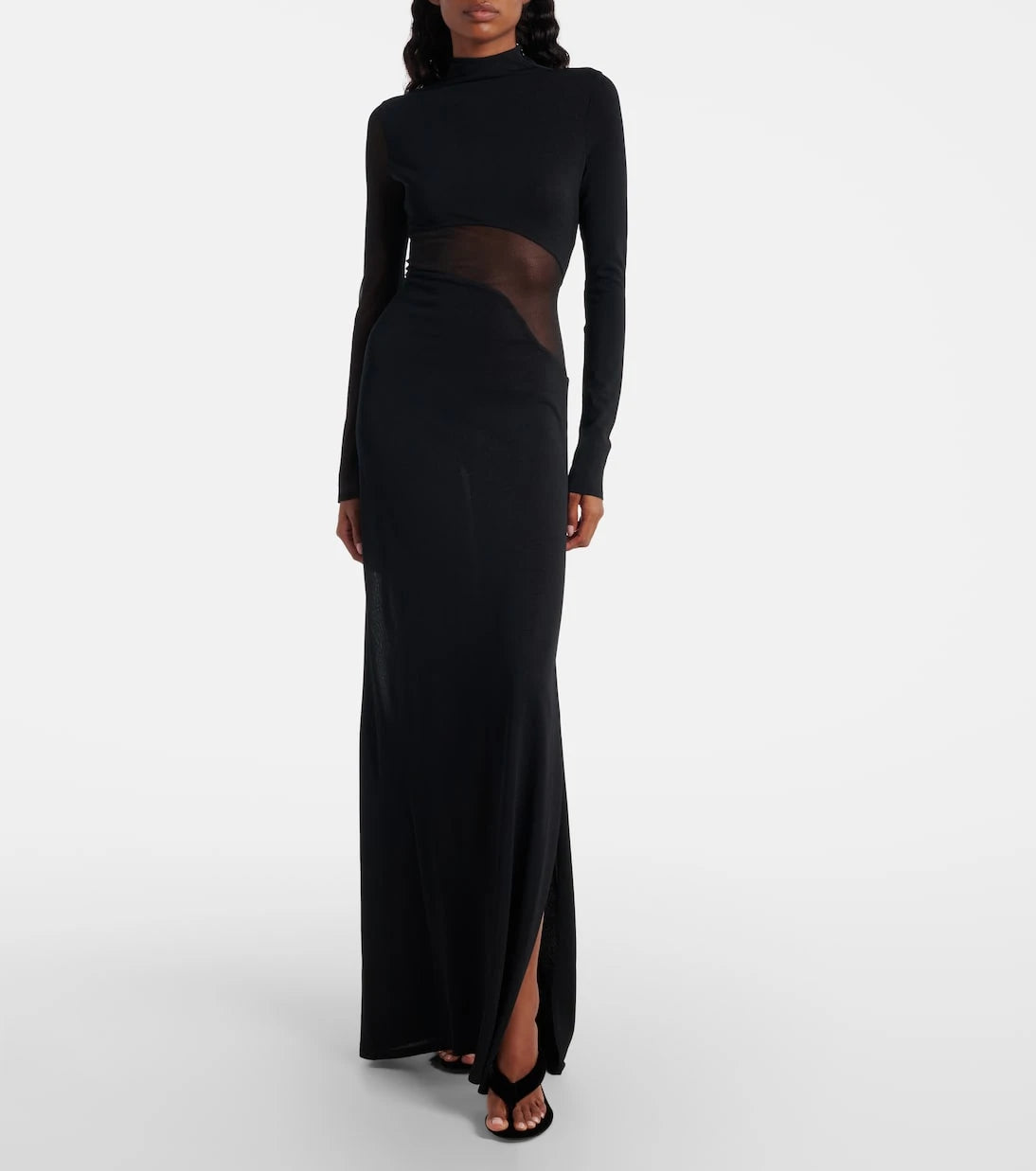 Alaïa - 90 velvet thong sandals