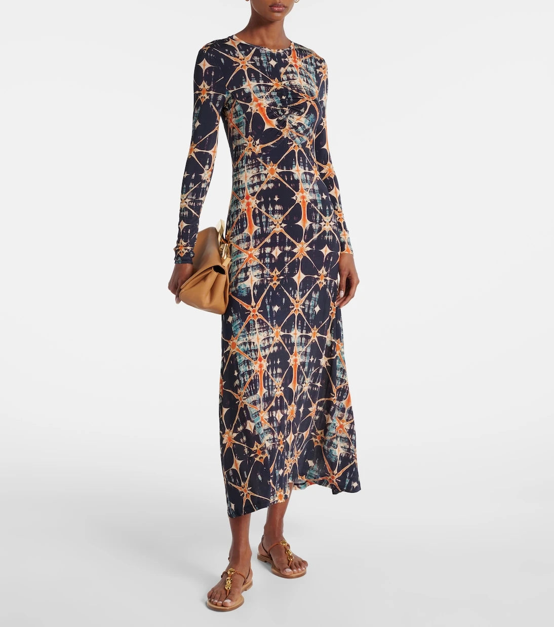 Ulla Johnson - Naia ruched printed jersey midi dress