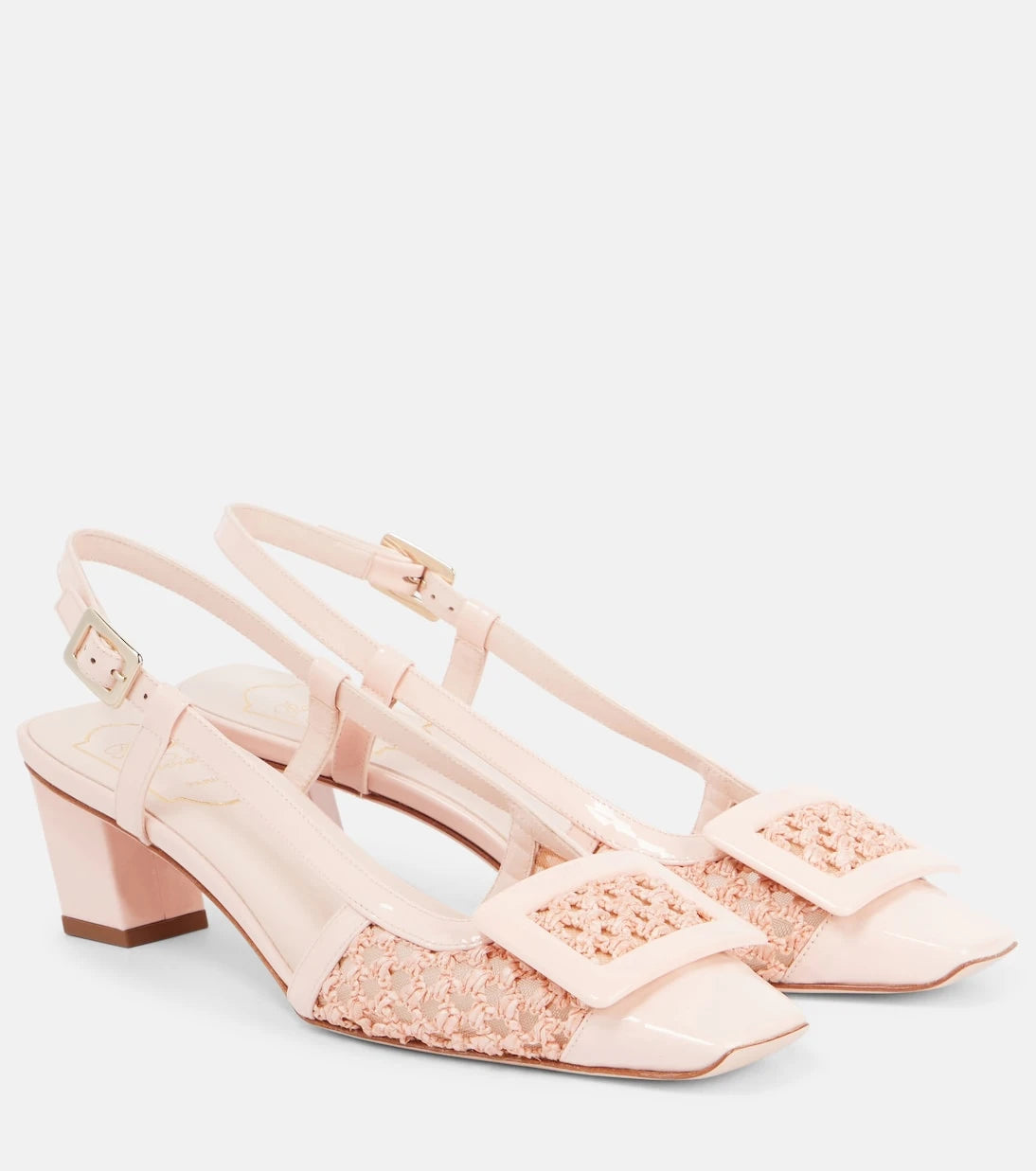Roger Vivier - Belle Vivier 45 crochet slingback pumps