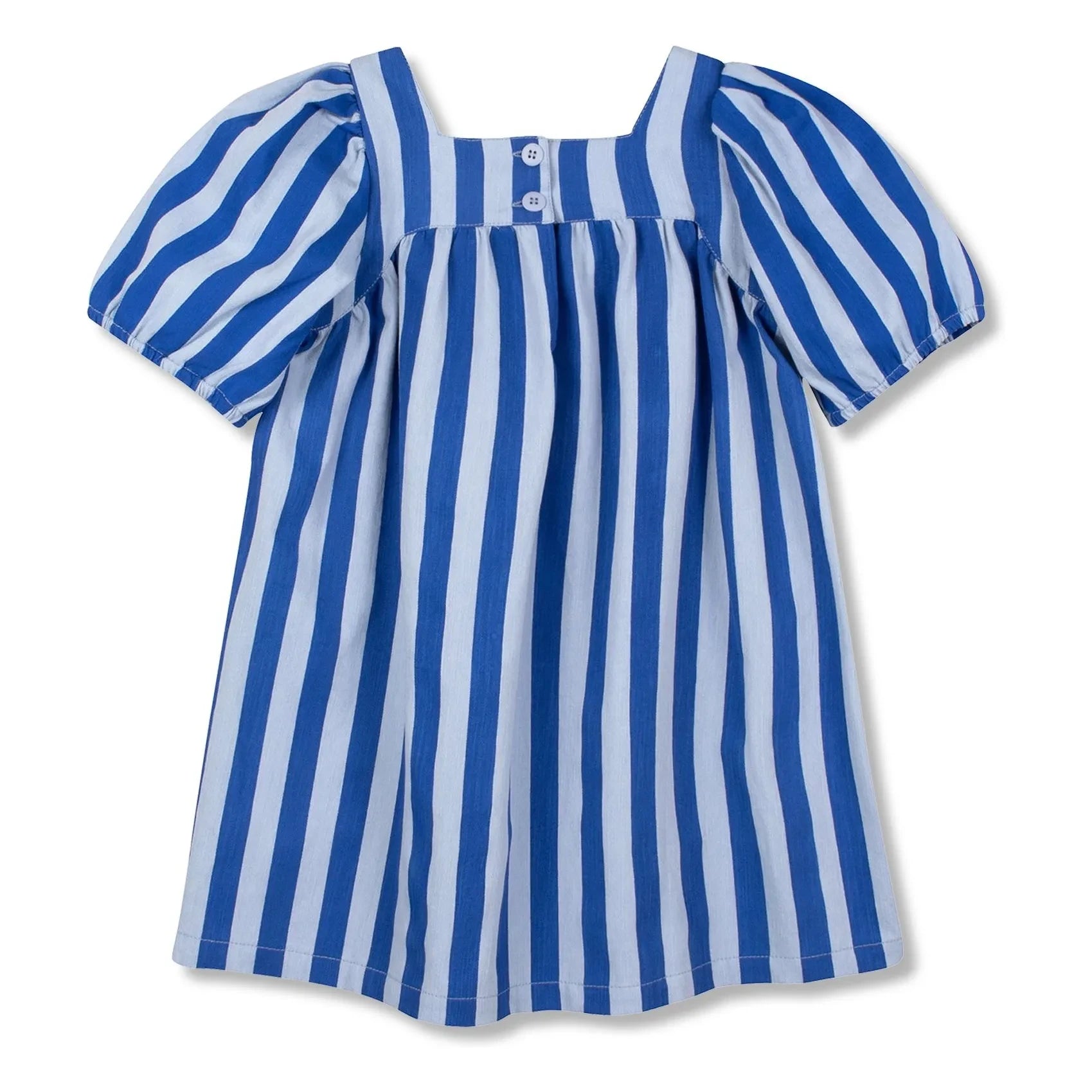 Wynken - Striped Puff Dress | Blue
