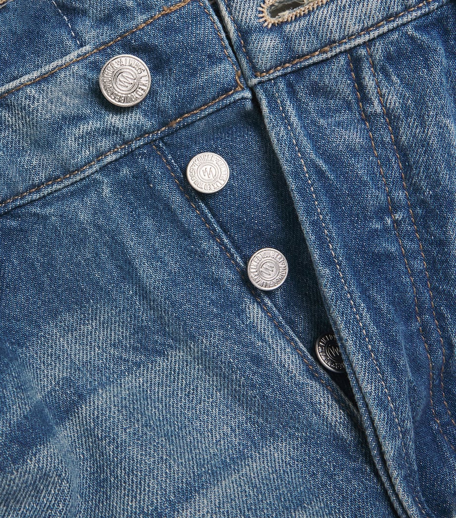 MOTHER Blue The Whole Lot Fray Shorts