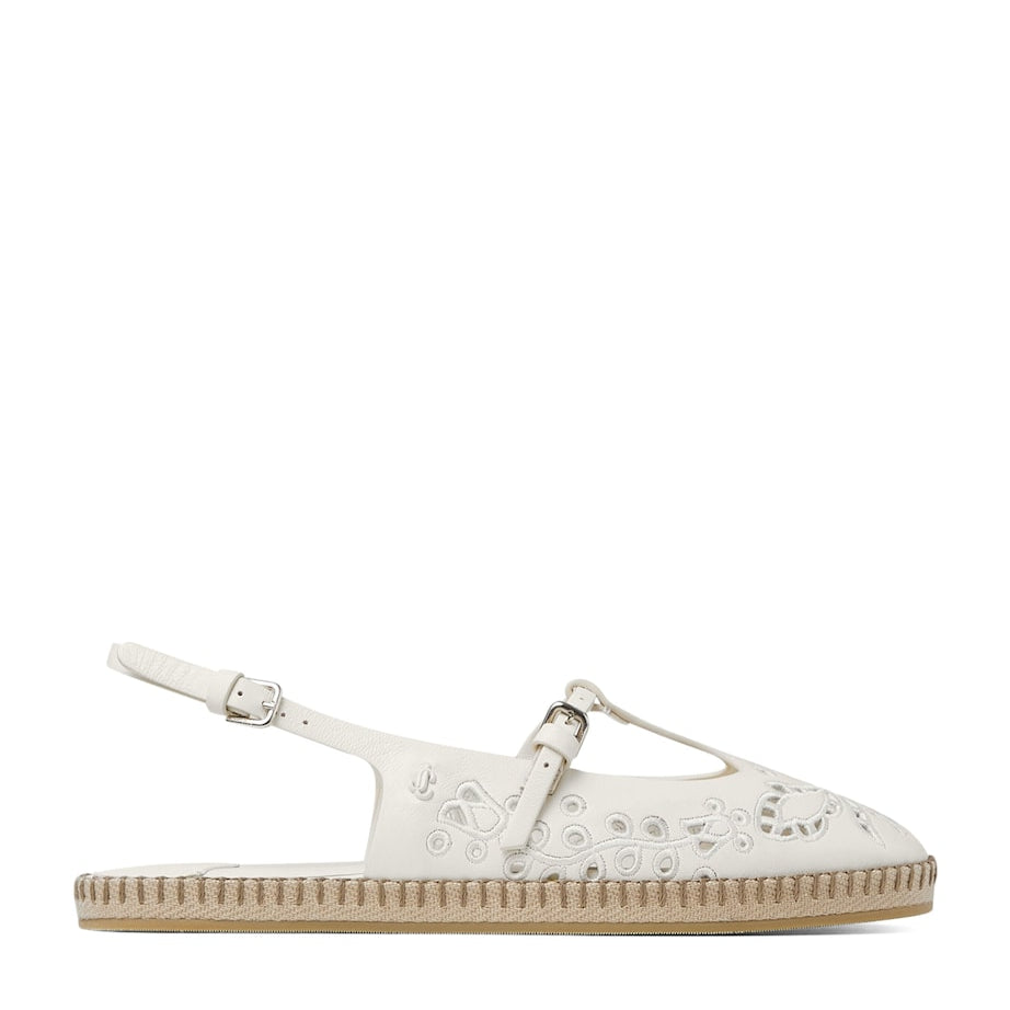 Aimee Leather Slingback Sandals LATTE