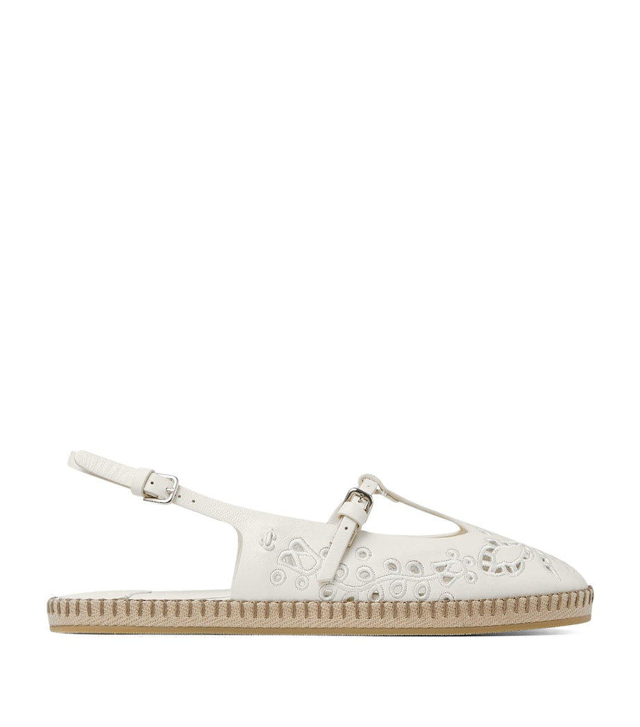 Aimee Leather Slingback Sandals LATTE