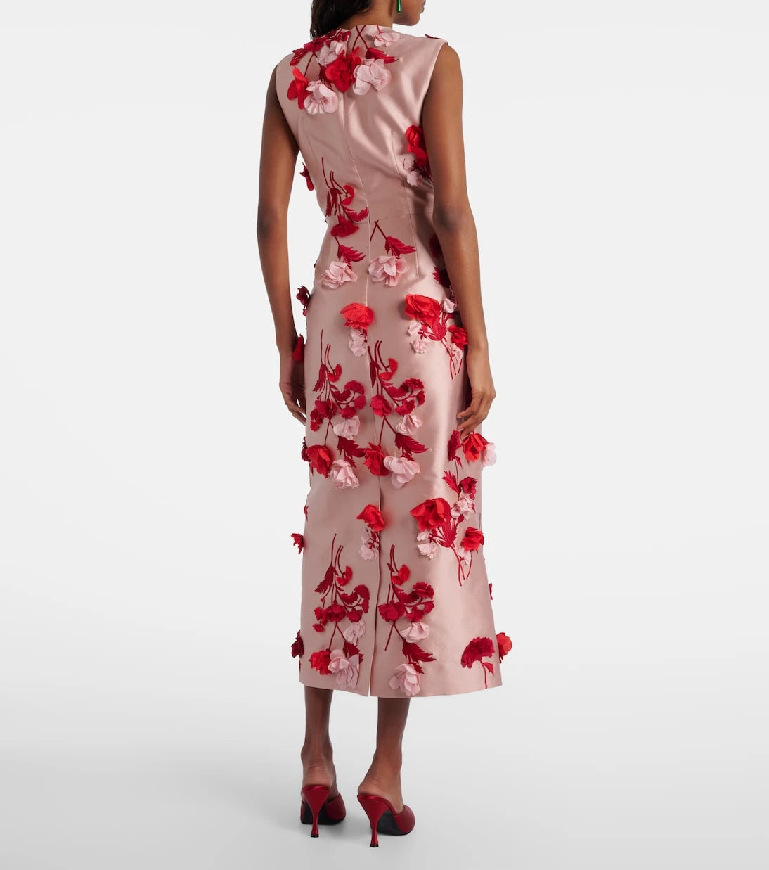 Erdem - Floral-appliqué cocktail dress