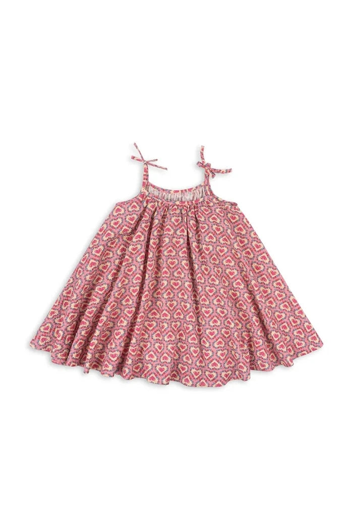 Konges Sløjd pamuklu yaz elbisesi VIVIAN STRAP DRESS GOTS