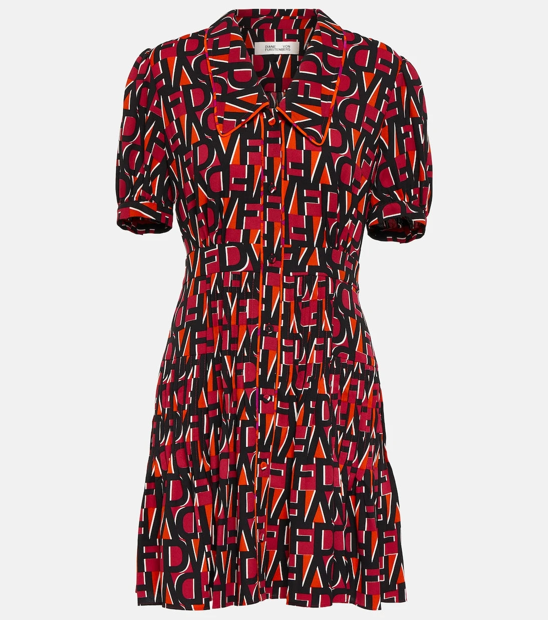 Diane von Furstenberg - Darius logo minidress