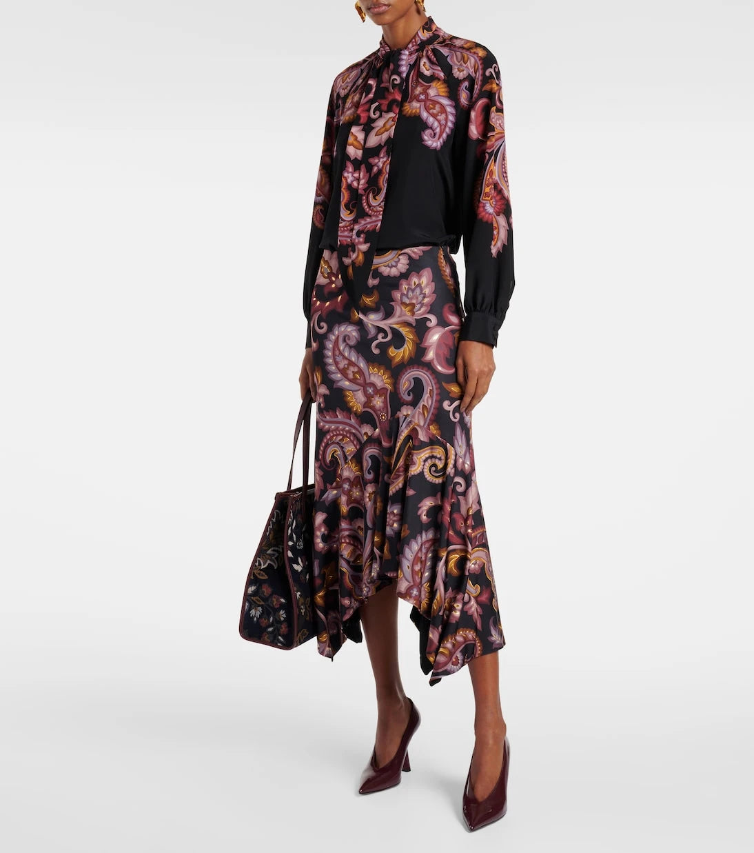 Etro - Paisley tie-neck silk blouse