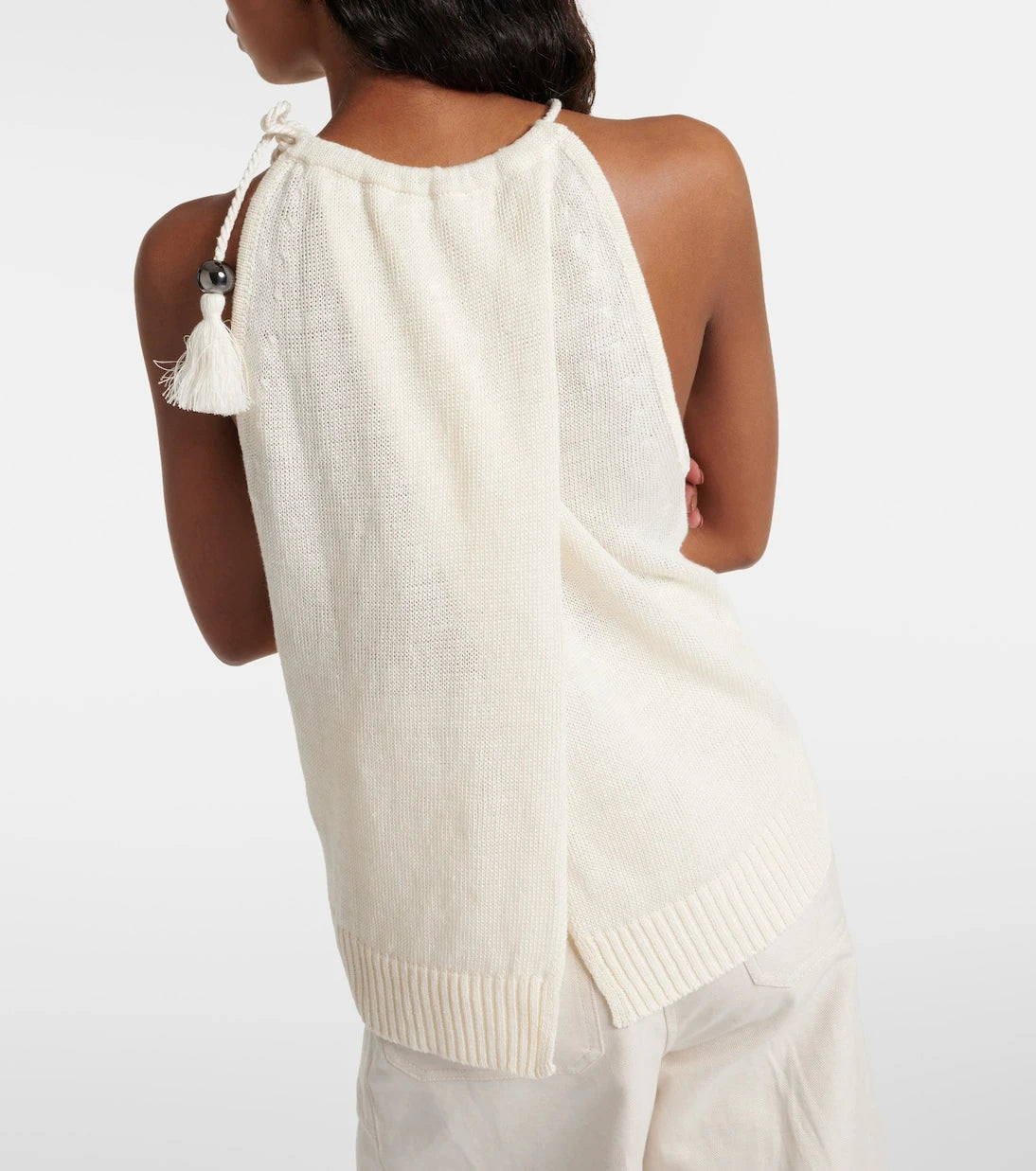 Max Mara - Moriana halterneck linen top and hat set