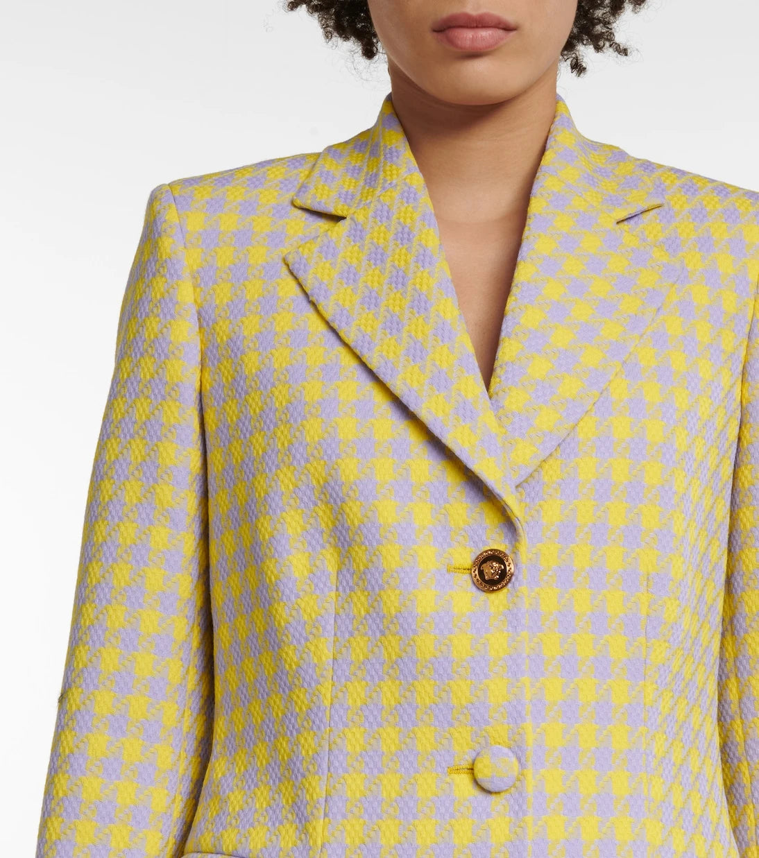 Versace - Checked virgin wool blazer