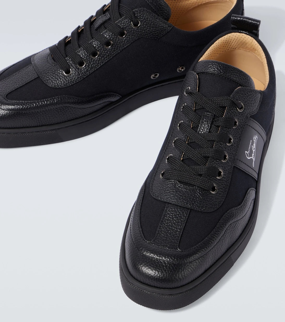 Christian Louboutin - Retero logo leather sneakers