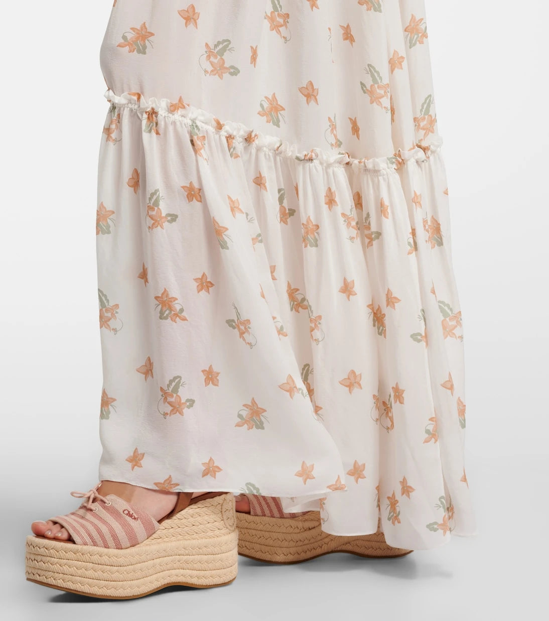 Chloé - Floral silk maxi skirt