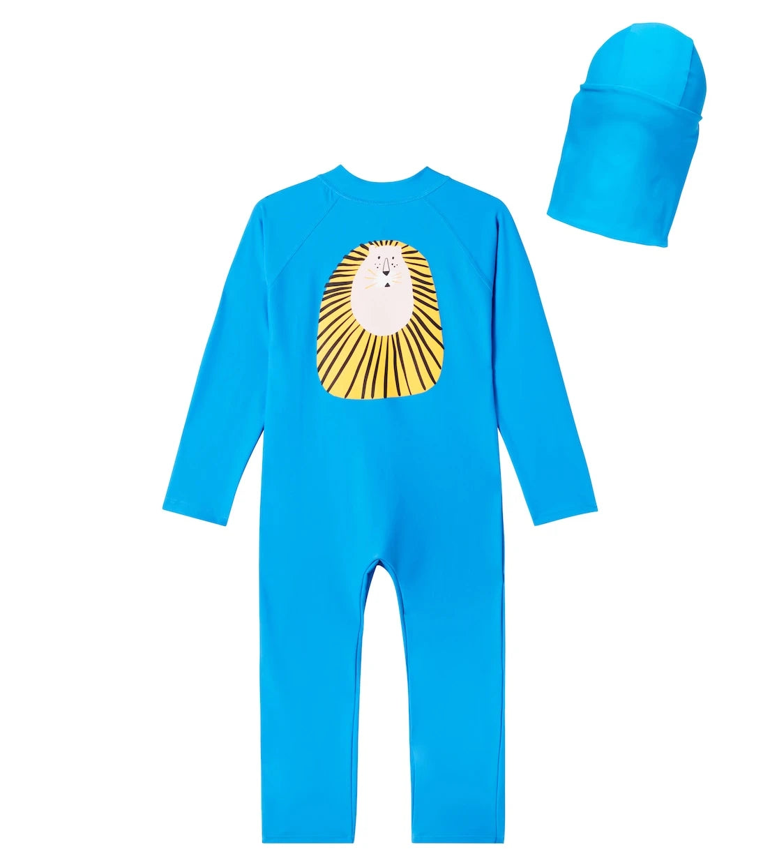 Jellymallow - Lion rashguard swimsuit and sunhat set