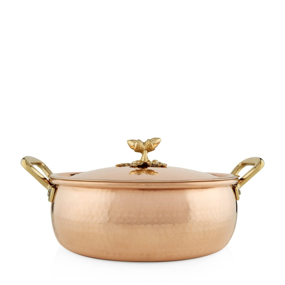 Historia Hammered Copper Braiser Pan with Lid (28cm)