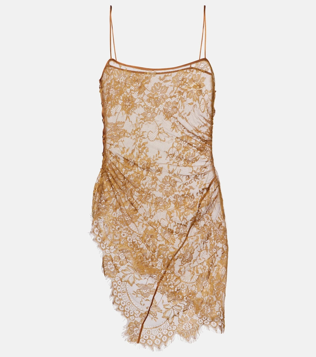 Jacques Wei - Silk-trimmed lace top