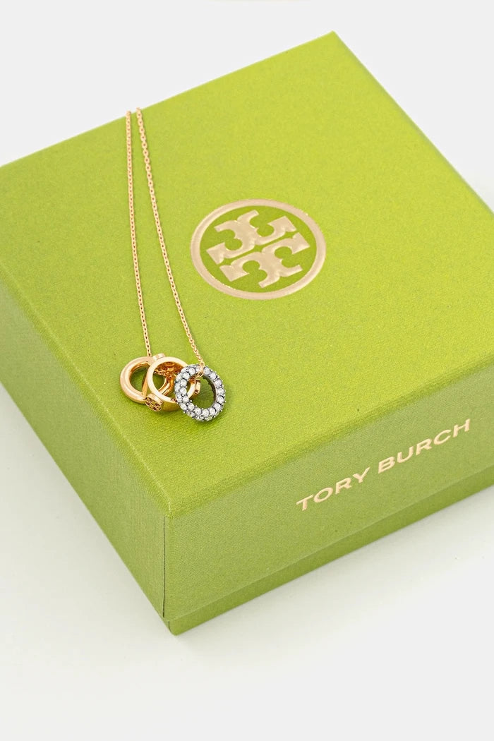 Колие и обици Tory Burch Miller Pave (2 броя)