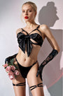 Satin Bow Bust Bra and Panty