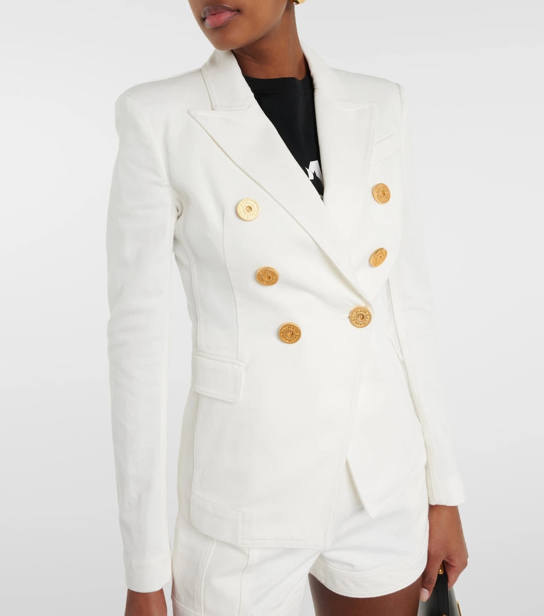 Balmain - Double-breasted denim blazer