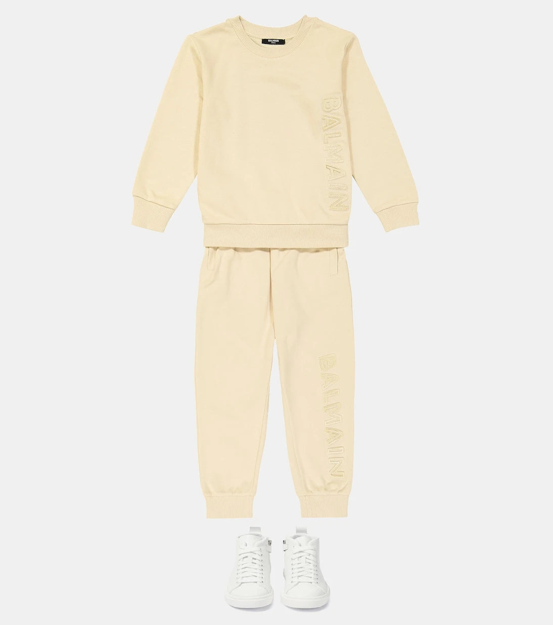 Balmain Kids - Cotton fleece sweatshirt and sweatpants set