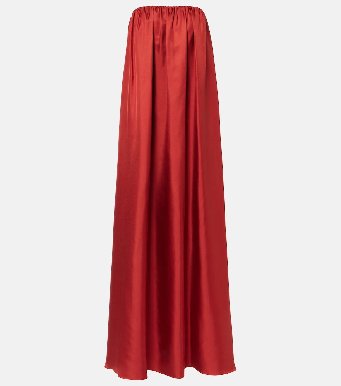 Max Mara - Edda pleated strapless silk gown