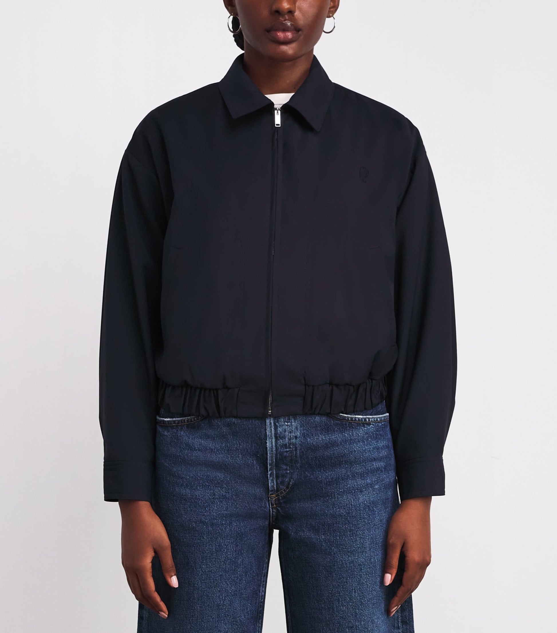 Claudie Pierlot Blue Wool-Blend Bomber Jacket
