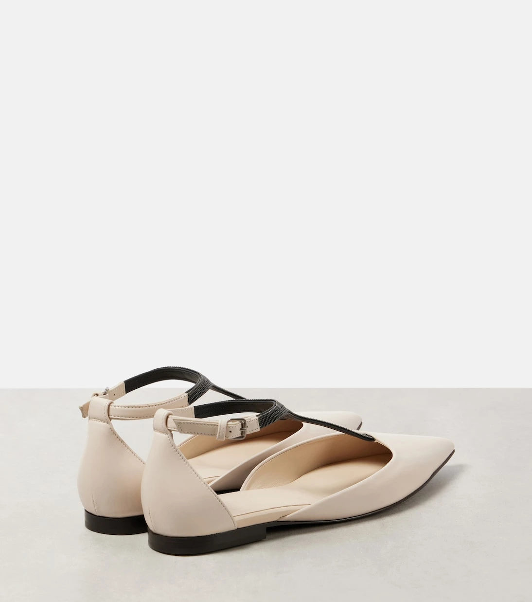 Brunello Cucinelli - Monili leather flats