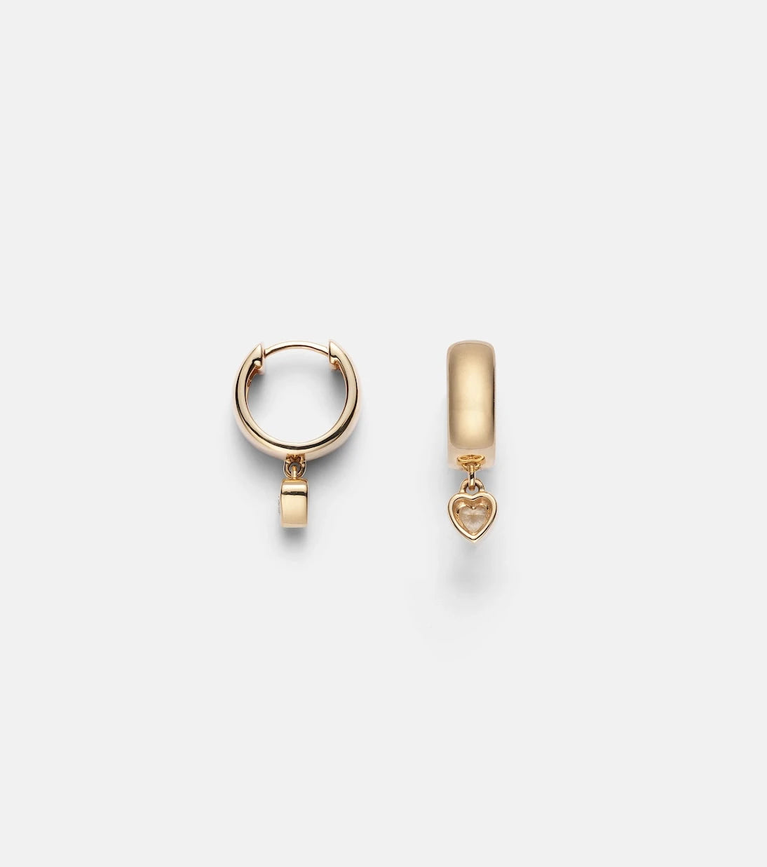 Roxanne First - 14kt gold hoop earrings with diamonds