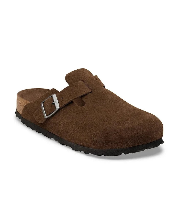 Birkenstock Boston SFB LEVE süet düz tabanlı terlik