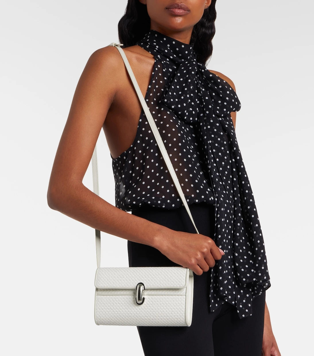 Savette - Symmetry Mini raffia crossbody bag