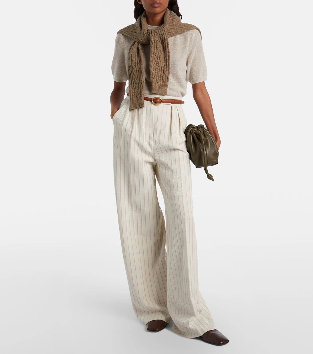 Loro Piana - Walnut cashmere, wool, and silk top