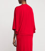 House Of Dagmar Red Cape-Sleeve Blouse