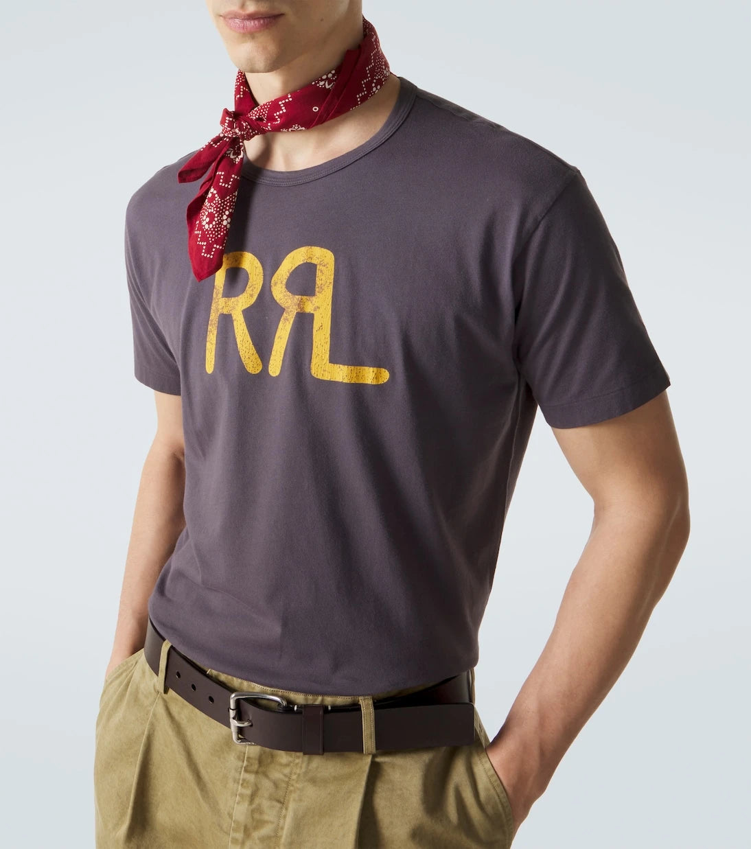 RRL - تي شيرت قطني بشعار العلامة