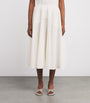 Ivory Organic Cotton Maxine Midi Skirt