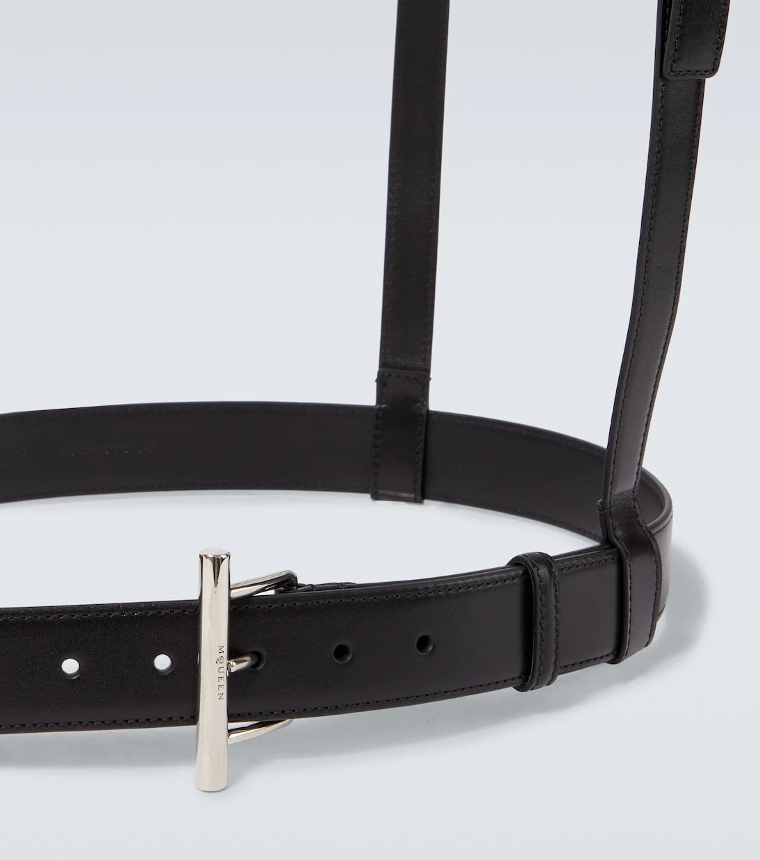 McQueen - T-Bar Harness leather belt