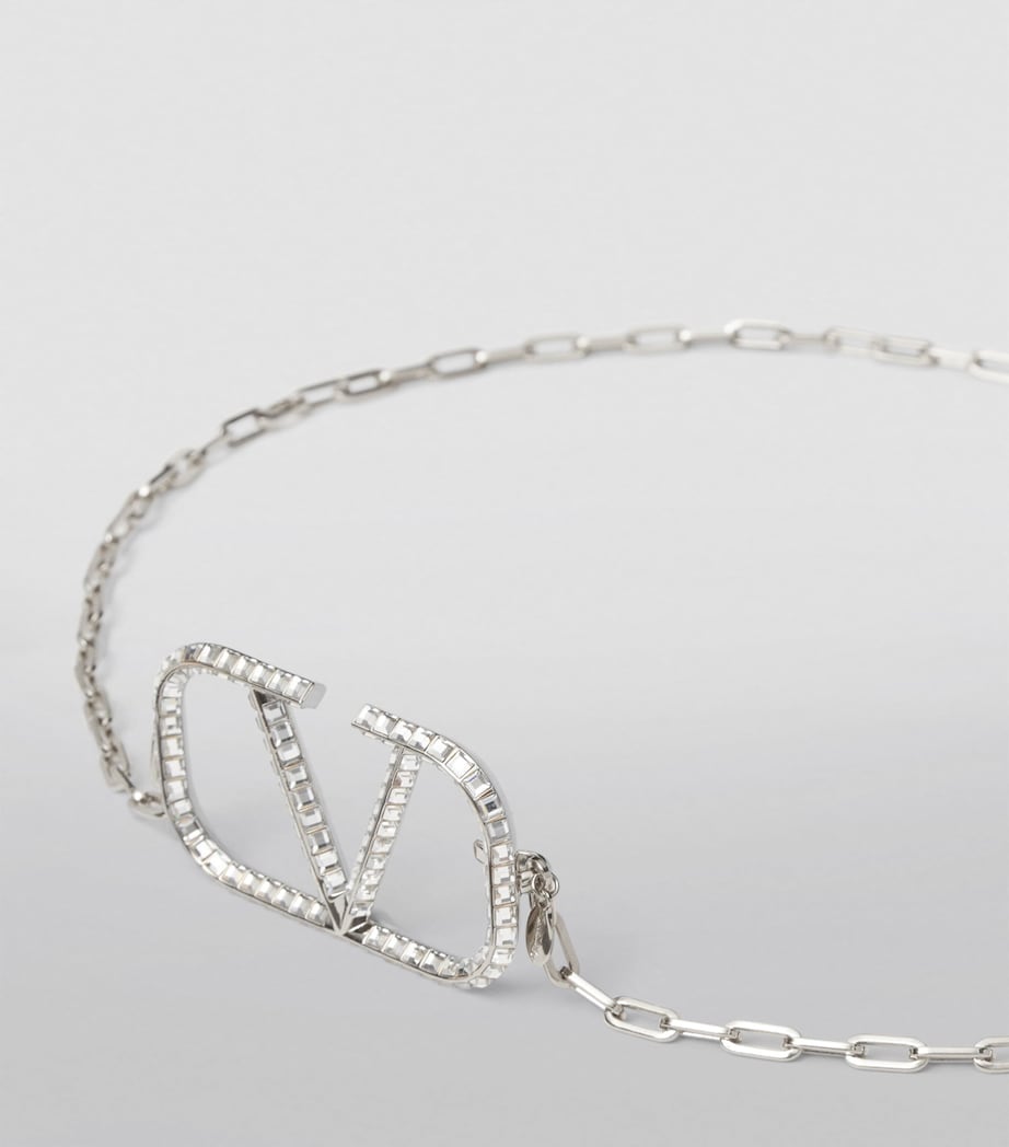 Valentino Garavani Metallic VLogo Signature Chain Belt