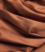 Max Mara Brown Satin Ruched Dress