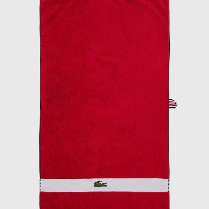 Малка памучна кърпа Lacoste L Casual Rouge 55 x 100 cm