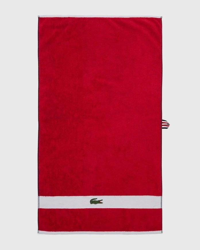 Малка памучна кърпа Lacoste L Casual Rouge 55 x 100 cm