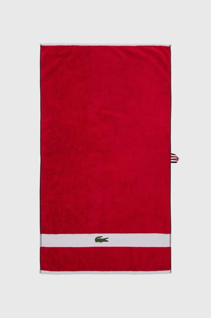 Малка памучна кърпа Lacoste L Casual Rouge 55 x 100 cm