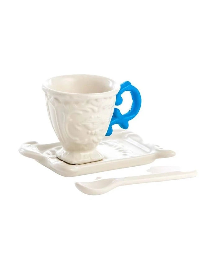 Seletti I-Wares Fincan, Tabak ve Kaşık Seti