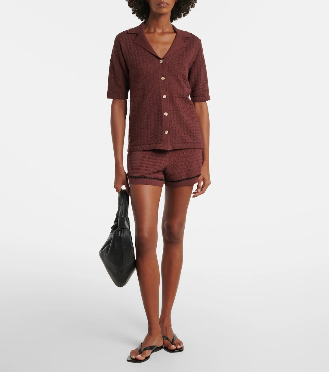 Varley - Madelene pointelle cotton shirt