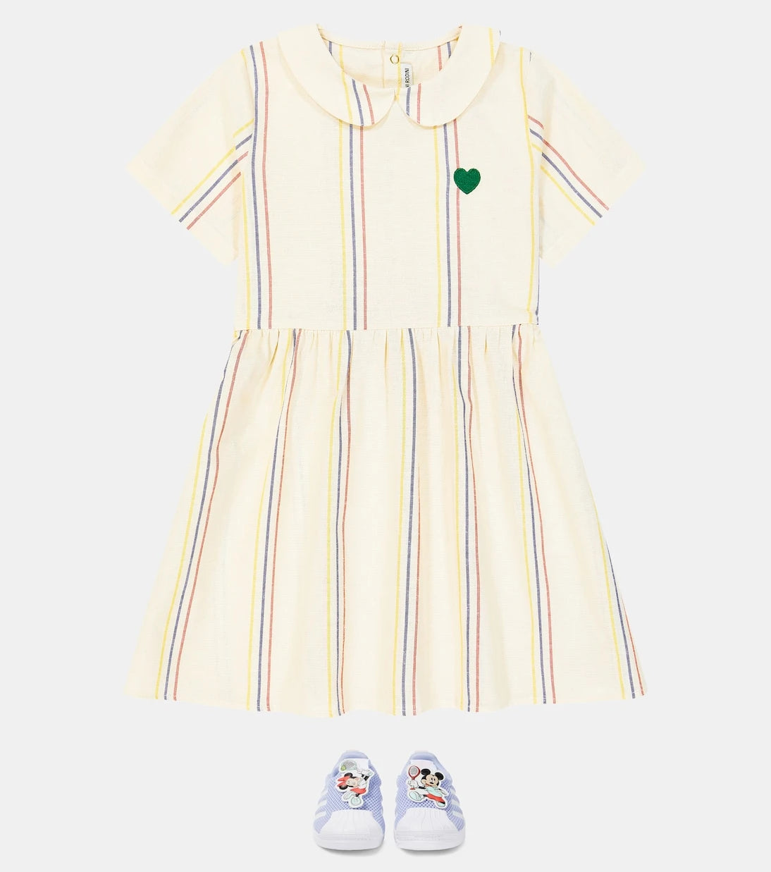 Mini Rodini - Striped cotton and linen dress