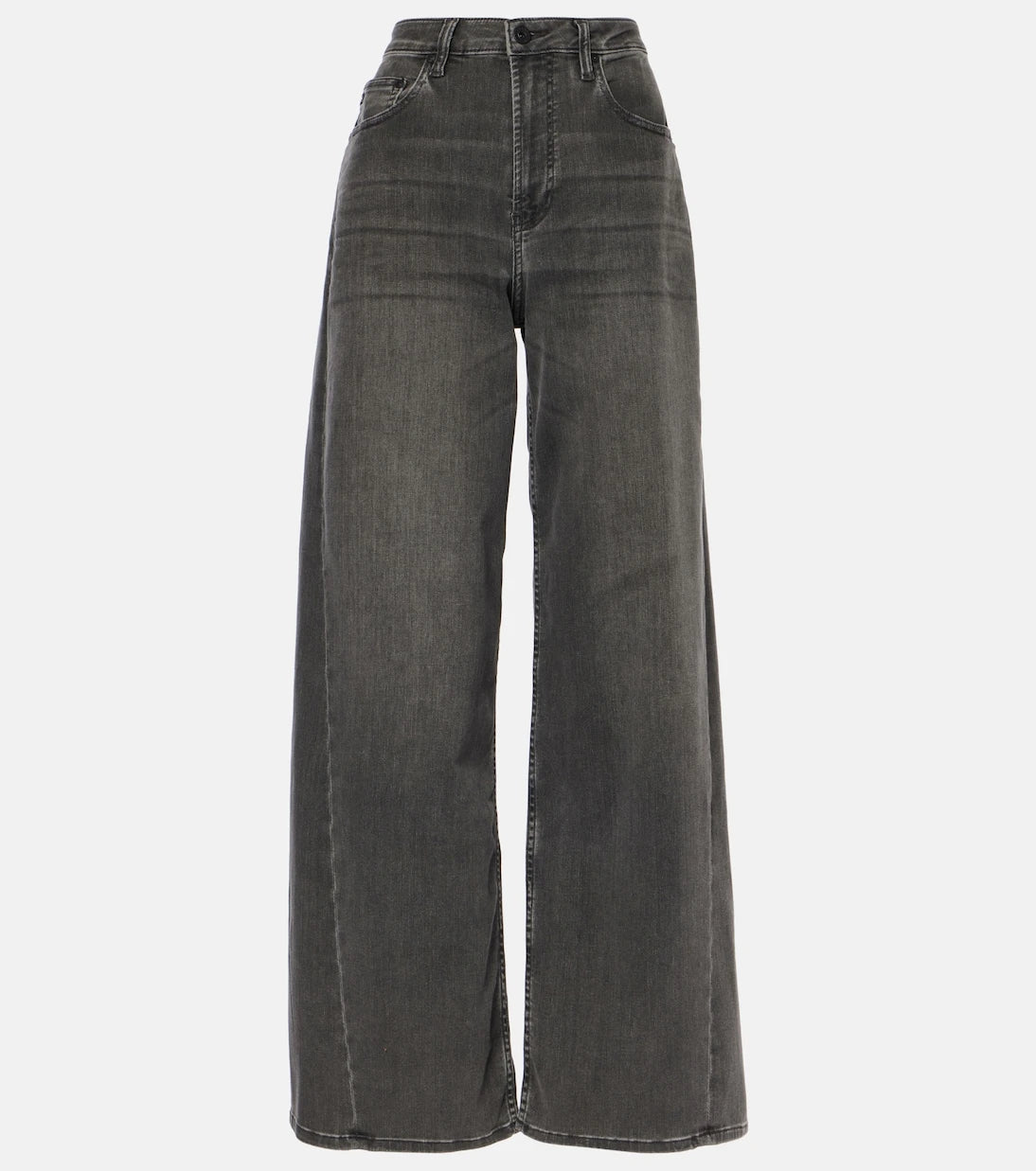 AG Jeans - جينز بقصة أرجل واسعة وخصر متوسط الارتفاع