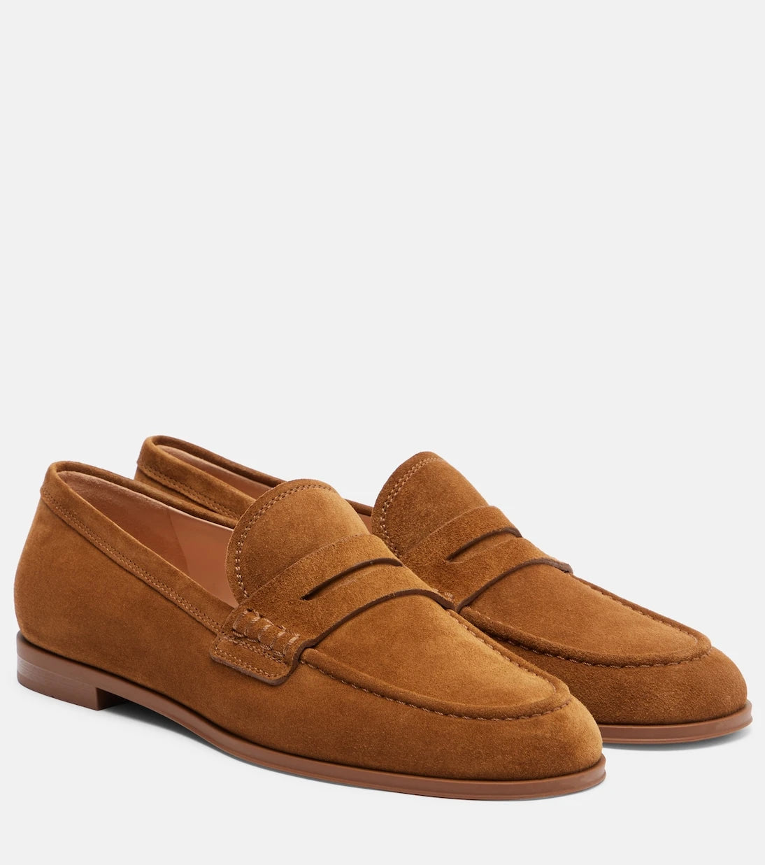 Gianvito Rossi - Georgie suede penny loafers