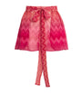 Missoni Red Silk Zigzag Shorts