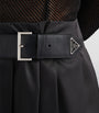 Prada Black Re-Nylon Pleated Midi Skirt