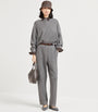 Brunello Cucinelli Grey Cotton-Blend Sparkling Vanisé Sweater